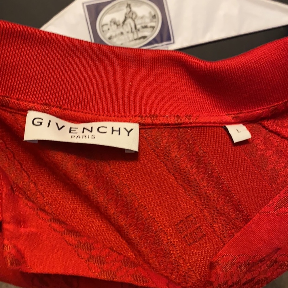 Authentic Red Givenchy Polo style shirt. Mens